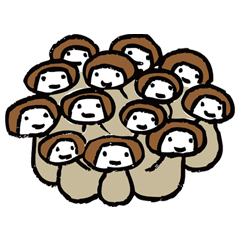 [LINEスタンプ] kokeshiitakeの画像（メイン）