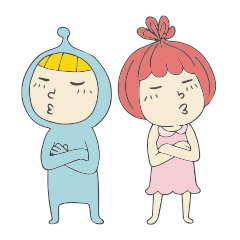 [LINEスタンプ] 宇宙人 ＆ 電波女