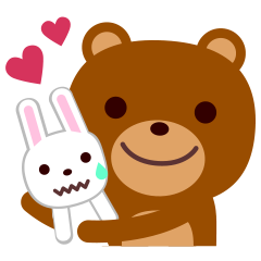 [LINEスタンプ] クマさん食べないでの画像（メイン）