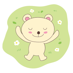 [LINEスタンプ] Haru, The Cute Little Bearの画像（メイン）