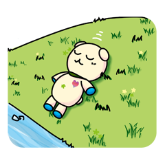 [LINEスタンプ] 眠りくま ティリベー