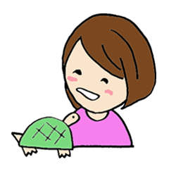 [LINEスタンプ] カメとわたしの画像（メイン）