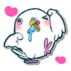 [LINEスタンプ] 白いインコのギョロちゃんの画像（メイン）