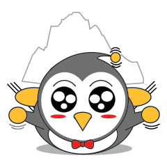 [LINEスタンプ] LUCKY : Happy Penguin.の画像（メイン）