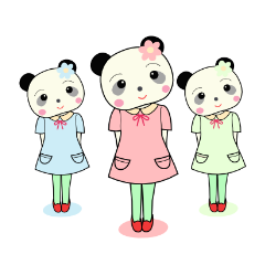 [LINEスタンプ] Pandakochan and two friends 2 (English)の画像（メイン）