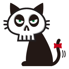 [LINEスタンプ] スカルキャット -ドクロねこ-