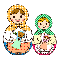 [LINEスタンプ] マトリョーシカと一緒の画像（メイン）