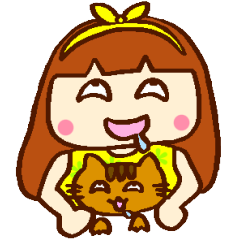 [LINEスタンプ] カラフルなっちゃんの画像（メイン）