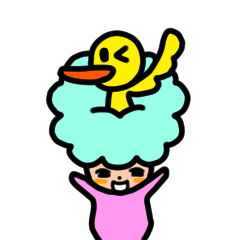 [LINEスタンプ] アフロちゃんの日常の画像（メイン）