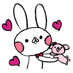 [LINEスタンプ] うさちゃんぴーす