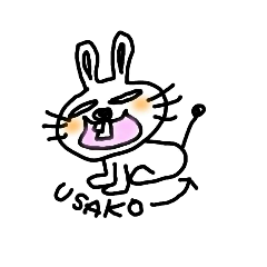 [LINEスタンプ] ウサコ→