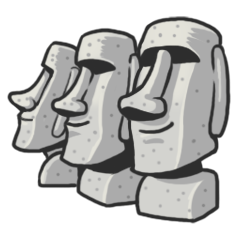 [LINEスタンプ] Stone Man Moaiの画像（メイン）