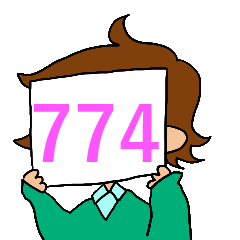 [LINEスタンプ] シャイガール774ちゃんのスタンプ