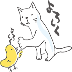 [LINEスタンプ] Cat＆Little birdの画像（メイン）