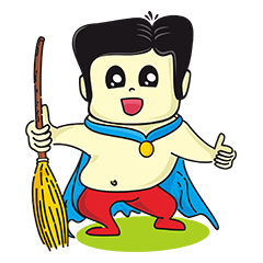 [LINEスタンプ] Uncle Jon and Broomstick.