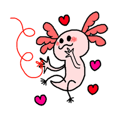 [LINEスタンプ] メキシコサラマンダーLOVEの画像（メイン）