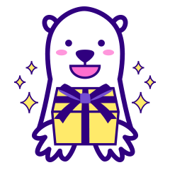 [LINEスタンプ] 白クマさんの素敵な日々の画像（メイン）