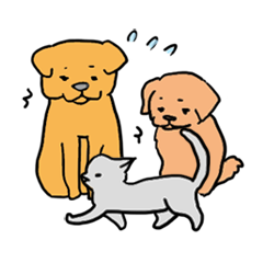 [LINEスタンプ] ちびラブと雑種犬トニーの画像（メイン）