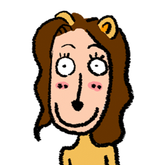 [LINEスタンプ] リコさん／動物似顔絵シリーズ [deogon]の画像（メイン）