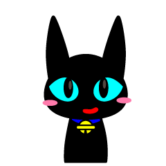 [LINEスタンプ] 黒猫ゆうこりんの画像（メイン）