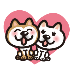 [LINEスタンプ] 柴犬カップル