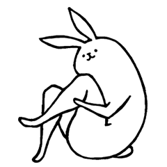 [LINEスタンプ] 美脚うさぎ