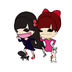 [LINEスタンプ] みゆきとちゆみ