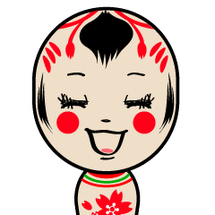 [LINEスタンプ] 東北なまりのこけしちゃん