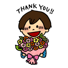 [LINEスタンプ] 花贈り男子くんの画像（メイン）