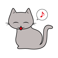 [LINEスタンプ] 灰色猫Greyの日常の画像（メイン）