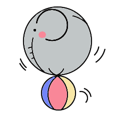 [LINEスタンプ] ぞうさんのきもちの画像（メイン）