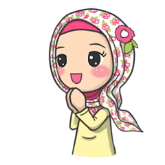 [LINEスタンプ] Flower  Hijab