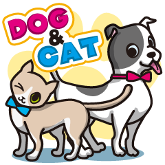 [LINEスタンプ] DOG ＆ CAT