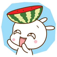 [LINEスタンプ] Watermelon Bunnyの画像（メイン）