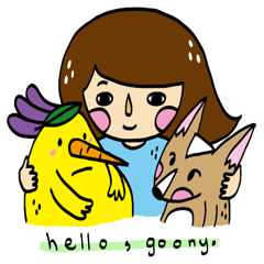 [LINEスタンプ] hello, goony.