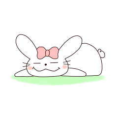 [LINEスタンプ] うさぎのりぼん