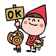 [LINEスタンプ] Do your best. Witch hood