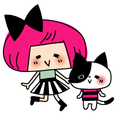 [LINEスタンプ] ドピンクさん×コピンクさん