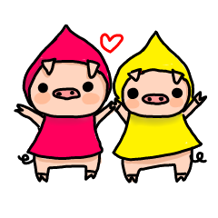 [LINEスタンプ] ふたごのBUTAGOの画像（メイン）