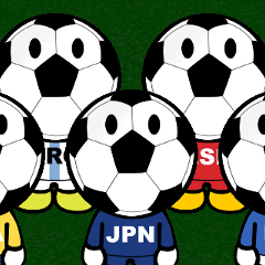 [LINEスタンプ] FOOTBALL MAN Japan Ver.1