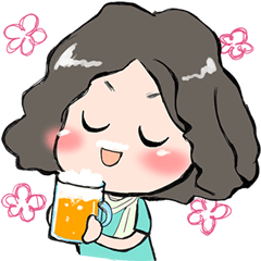 [LINEスタンプ] ほろ酔い女子の画像（メイン）