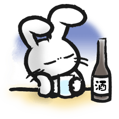 [LINEスタンプ] やさぐれウサギの画像（メイン）