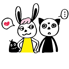 [LINEスタンプ] ダボくんとミミちゃん