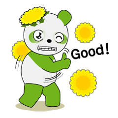 [LINEスタンプ] たんぽぽパンダ パンぽぽ