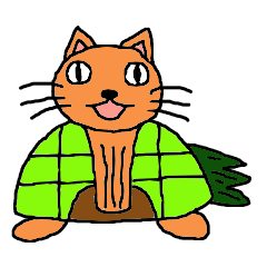 [LINEスタンプ] ねこ亀の画像（メイン）