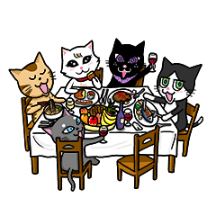 [LINEスタンプ] CATS PARTY