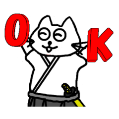 [LINEスタンプ] 猫の武士『ねこべえ』