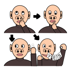 [LINEスタンプ] ホジ男の画像（メイン）