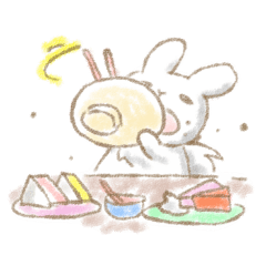 [LINEスタンプ] ちょっとオタクなうさぎさん