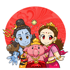 [LINEスタンプ] Little Kailash : Familyの画像（メイン）